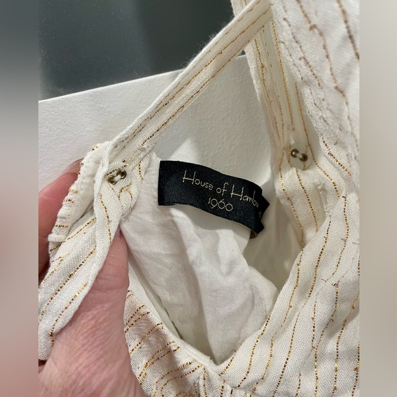 House of Harlow (Revolve) SHANE white & gold XS dress - Picture 4 of 5